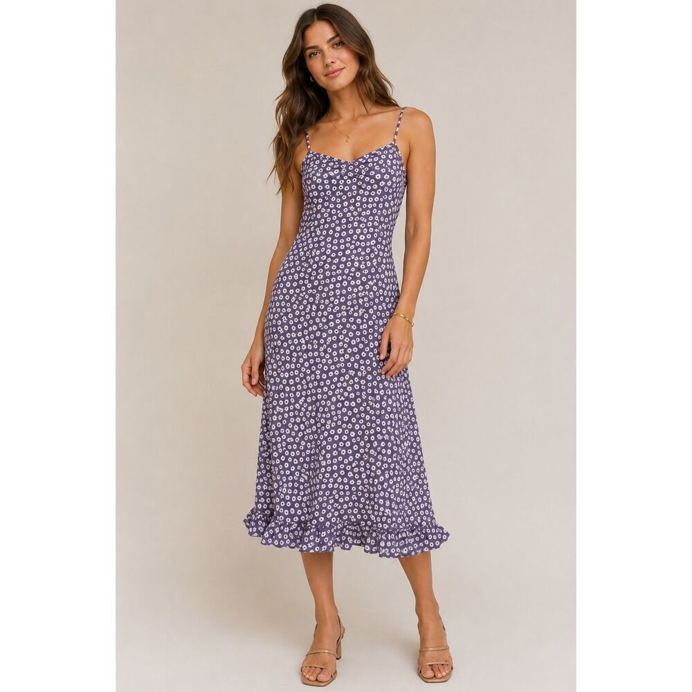 Faithfull The Brand x Anthropologie Daisy Floral Midi Dress Size 4
